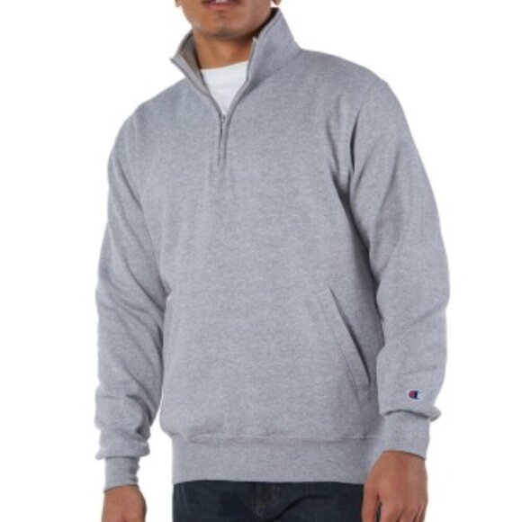 Champion XL Quarter-Zip Pullover Sweatshirt– Soft Fleece, Eco Authentic - Picture 12 of 12